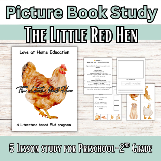 The Little Red Hen- Literature Mini Study