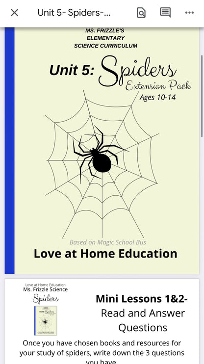 Ms. Frizzle's Elementary Science Curriculum- Extension Pack (Ages 10-14, 4th-8th grade)