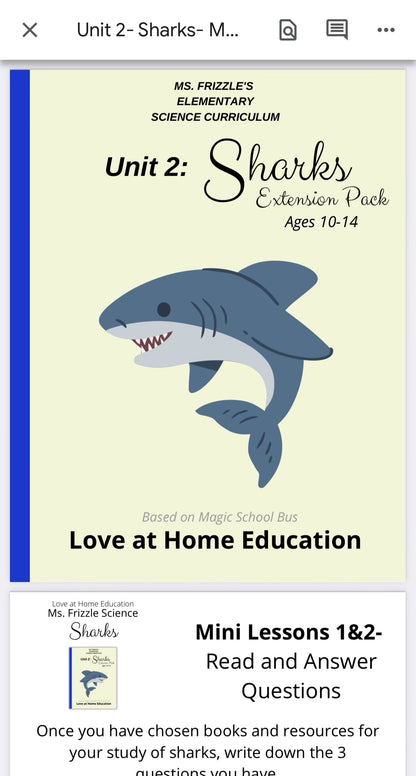 Ms. Frizzle's Elementary Science Curriculum- Extension Pack (Ages 10-14, 4th-8th grade)