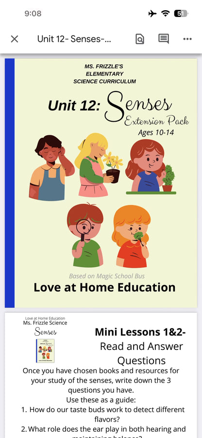 Ms. Frizzle's Elementary Science Curriculum- Extension Pack (Ages 10-14, 4th-8th grade)