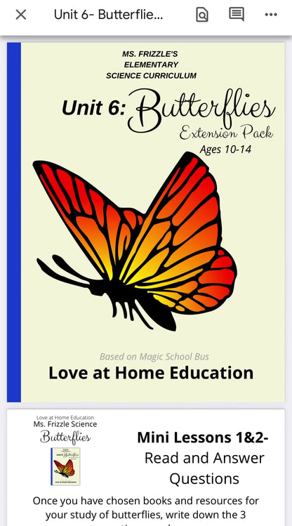 Ms. Frizzle's Elementary Science Curriculum- Extension Pack (Ages 10-14, 4th-8th grade)