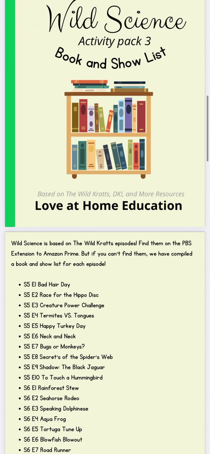 Wild Science: Elementary Science Curriculum: Activity Book 3