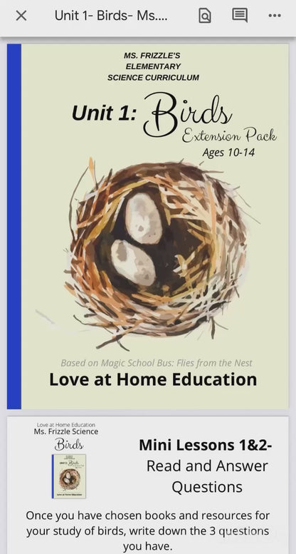 Ms. Frizzle's Elementary Science Curriculum- Extension Pack (Ages 10-14, 4th-8th grade)