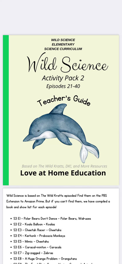 Wild Science: Elementary Science Curriculum: Activity Book 2
