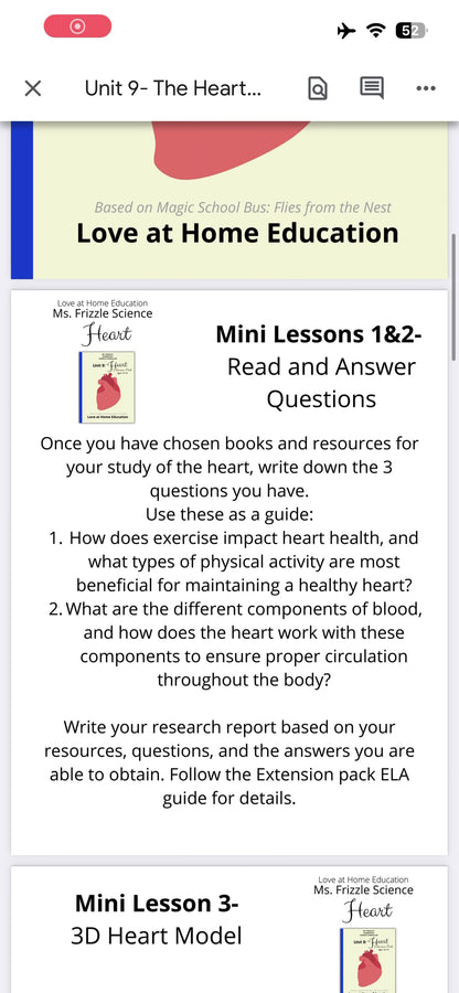Ms. Frizzle's Elementary Science Curriculum- Extension Pack (Ages 10-14, 4th-8th grade)