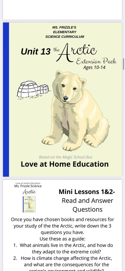 Ms. Frizzle's Elementary Science Curriculum- Extension Pack (Ages 10-14, 4th-8th grade)