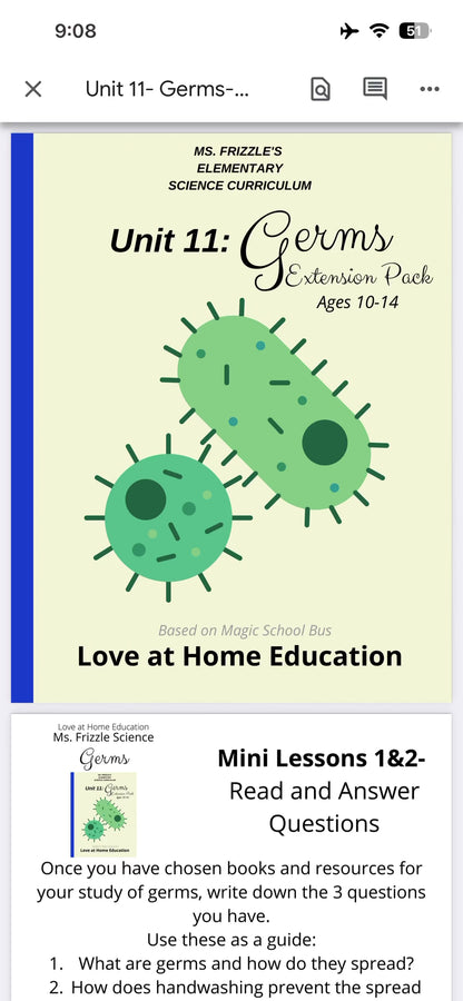 Ms. Frizzle's Elementary Science Curriculum- Extension Pack (Ages 10-14, 4th-8th grade)