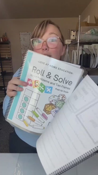 Roll & Solve: Reusable Math Book- PreK-1st Grade Level 1