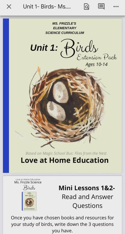 Ms. Frizzle's Elementary Science Curriculum- Extension Pack (Ages 10-14, 4th-8th grade)