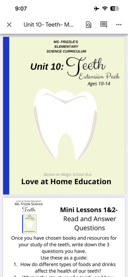 Ms. Frizzle's Elementary Science Curriculum- Extension Pack (Ages 10-14, 4th-8th grade)