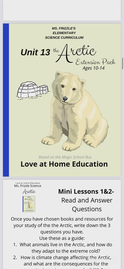 Ms. Frizzle's Elementary Science Curriculum- Extension Pack (Ages 10-14, 4th-8th grade)